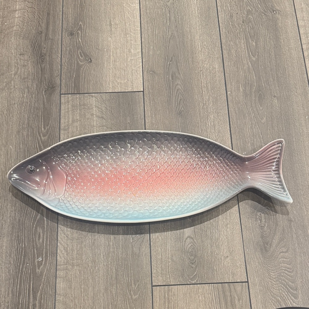 Large Harry and David Ceramic Fish Serving Platter Made in Italy 23"